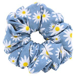 Large Hair Scrunchie, Seventies Daisy Print Scrunchie